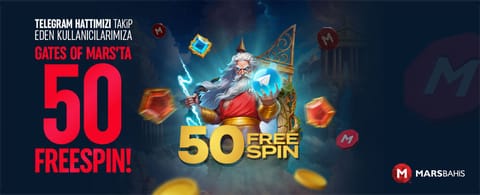 Telegram Hattımıza Üye Olan Herkese Gates Of Mars'ta Bedava 50 Freespin!